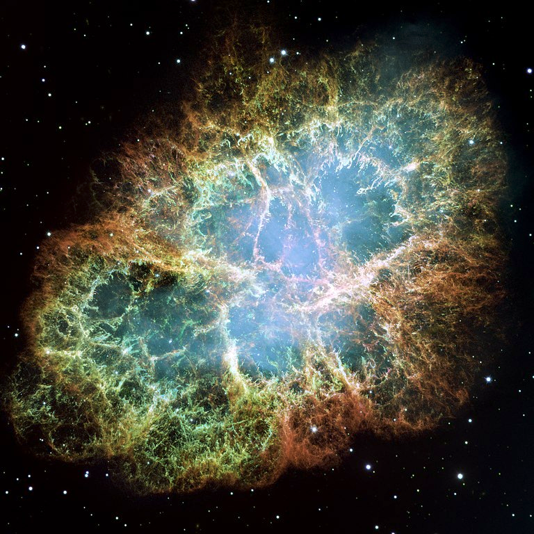 The Crab Nebula captured by the Hubble Space Telescope